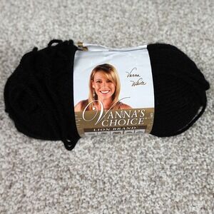 Lion Brand Vanna's Choice Black Acrylic Yarn 170 Yards 153 Medium 4 Worsted